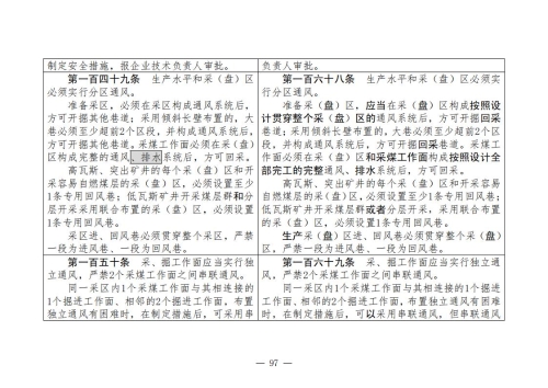 煤矿安全规程2025版新旧对照表_97