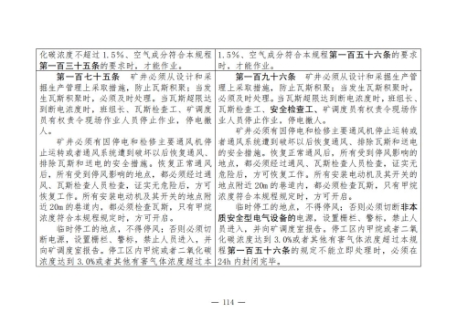 煤矿安全规程2025版新旧对照表_114