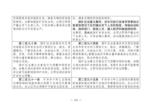 煤矿安全规程2025版新旧对照表_168