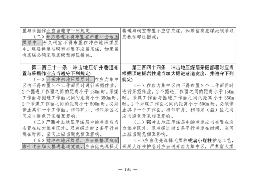 煤矿安全规程2025版新旧对照表_195